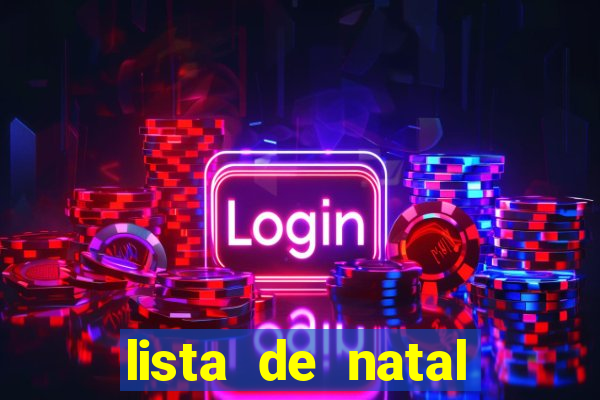 lista de natal para imprimir